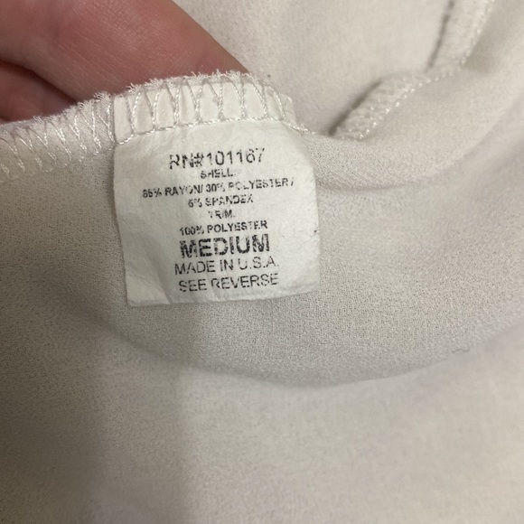 Anthropologie PEBBLE & STONE Cream Layered Waterfall Cardigan Sz.M - Picture 8 of 9